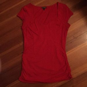 Express short sleeved top ruched sides